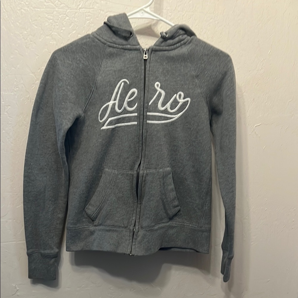 Aeropostale Gray Zip-Up Jacket
